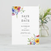 夏エレガント素朴フローラ結婚ズ セーブザデート (スタンド正面)