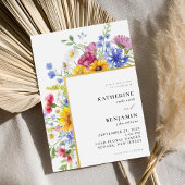夏エレガント素朴フローラ結婚ズ 招待状