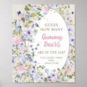 夏エレガント草花グミベアの数 ポスター (正面)