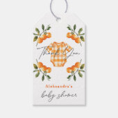 夏オレンジかわいいボディスーツありがとう ギフトタグ (正面)