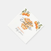 夏オレンジかわいいボディスーツ赤ちゃんシャワー スタンダードカクテルナプキン (角)