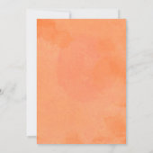 夏オレンジ柑橘類の緑の赤ちゃんシャワー郵便 招待状 (裏面)