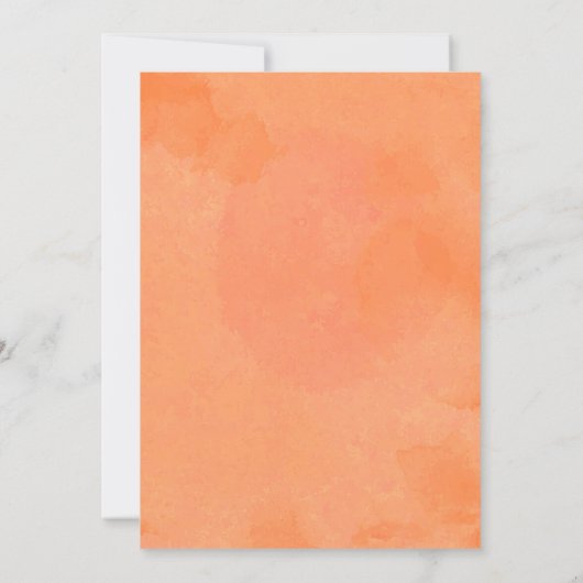 夏オレンジ柑橘類の緑の赤ちゃんシャワー郵便 招待状 (裏面)