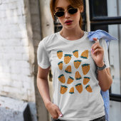 夏オーガニックのイチゴ – オレンジと緑 Tシャツ