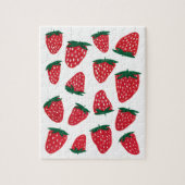 夏オーガニックのイチゴ – 赤と緑 ジグソーパズル (縦)