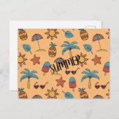 夏カスタマイズ模様 ポストカード (正面/裏面)