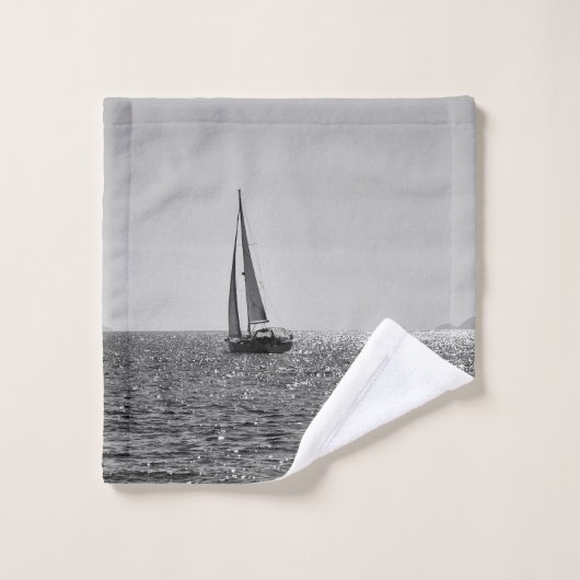 夏カッコいいの帆船の写真 ウォッシュタオル (ウォッシュタオル)