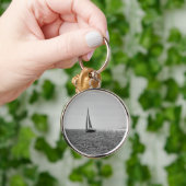 夏カッコいいの帆船の写真 キーホルダー (手)