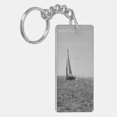 夏カッコいいの帆船の写真 キーホルダー (正面左)