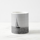 夏カッコいいの帆船の写真 コーヒーマグカップ (中央)