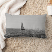 夏カッコいいの帆船の写真 ランバークッション (ブランケット)