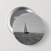 夏カッコいいの帆船の写真 缶バッジ (正面&裏面)