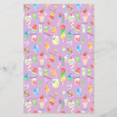 夏カッコいいアイスクリーム、ポップス、冷たい飲み物 チラシ (裏面)