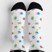 夏カッコいいビーチパタパーソナライズされたーン ソックス (上部)