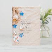 夏カッコいいビーチQRコードRSVP結婚's 招待状 (スタンド正面)