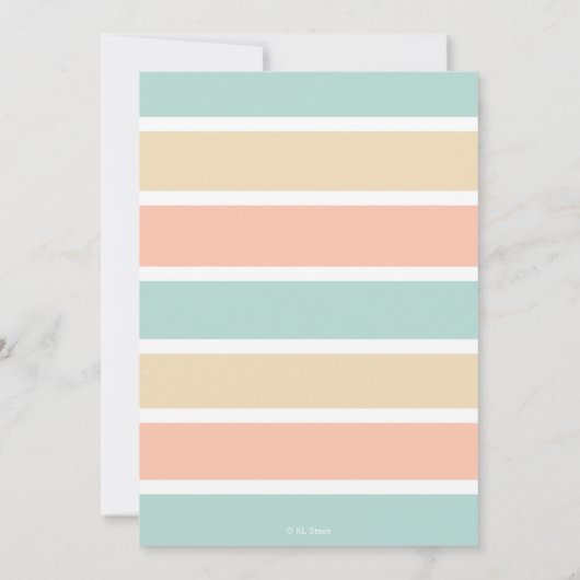 夏カッコいい |アイスクリームビーチ誕生日招待状 招待状 (裏面)