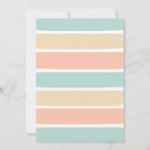 夏カッコいい |熱帯ビーチアイスクリームベビーシャワー 招待状 (裏面)