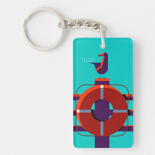 夏カラフルが過ぎる キーホルダー (正面)