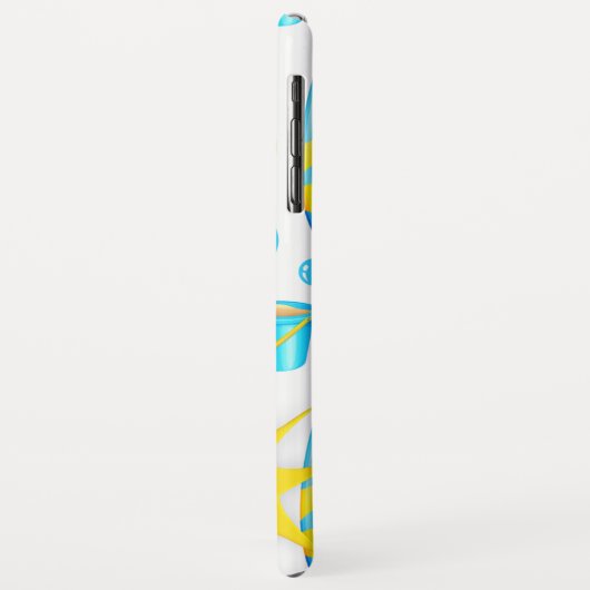 夏カラフルとビーチのおもしろいパタモノグラムのーン Case-Mate iPhoneケース (裏面/左)