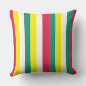 夏カラフルのストライプパターン クッション (裏面)