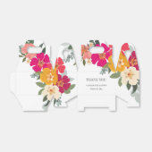 夏カラフルのフローラカップル名結婚の フェイバーボックス (折り畳みなし)