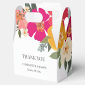 夏カラフルのフローラカップル名結婚の フェイバーボックス (オープン)