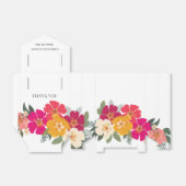 夏カラフルのフローラカップル名結婚の フェイバーボックス (折り畳みなし)