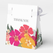 夏カラフルのフローラカップル名結婚の フェイバーボックス (裏面サイド)