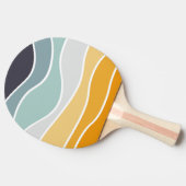 夏カラフルのレトロスタイル波 卓球ラケット (横)