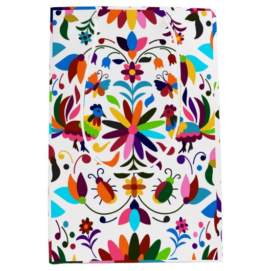 夏カラフルのヴィンテージヨガ ミディアムペーパーバッグ (正面)