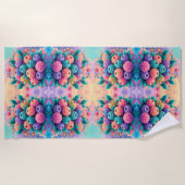 夏カラフルの果実 ビーチタオル (正面)