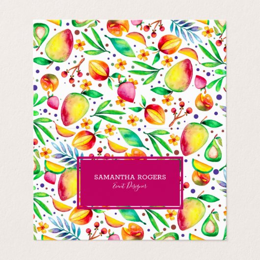 夏カラフルの果実 名刺 (外部フラット)