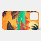 夏カラフルの熱帯ビーチ風景アートワーク | Case-Mate iPhoneケース (裏面 (横))