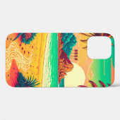 夏カラフルの熱帯ビーチ風景アートワーク | Case-Mate iPhoneケース (裏面 (横))