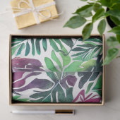 夏カラフルの熱帯葉デコペ 薄葉紙 (ギフト)