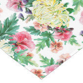 夏カラフルの花模様 ロングテーブルランナー (コーナー)