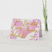 夏カラフルの花母の日 箔シーズンカード (正面)