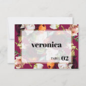 夏カラフルの花結婚のエスコート サンキューカード (正面)