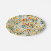 夏カラフルの花結婚柄 ペーパープレート (アングル)