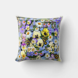夏カラフルの花 クッション
