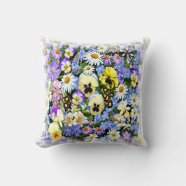 夏カラフルの花 クッション