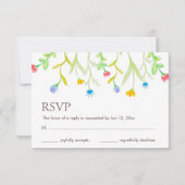 夏カラフルの花 出欠カード (正面)