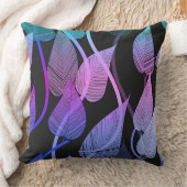 夏カラフルの葉パターン装飾用クッション クッション (ブランケット)