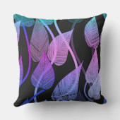 夏カラフルの葉パターン装飾用クッション クッション (裏面)