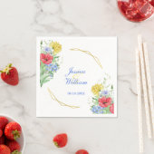 夏カラフルの野結婚花 スタンダードカクテルナプキン (インサイチュ)