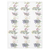 夏カラフルの野草模様 テーブルクロス (正面)