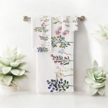 夏カラフルの野草模様