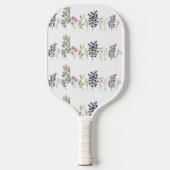 夏カラフルの野草模様 ピックルボールラケット (正面)