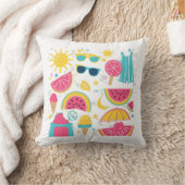 夏カラフルの雰囲気 – 明るくおもしろい季節 クッション (ブランケット)