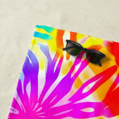 夏カラフルデザインタイダイ ビーチタオル (インサイチュ)